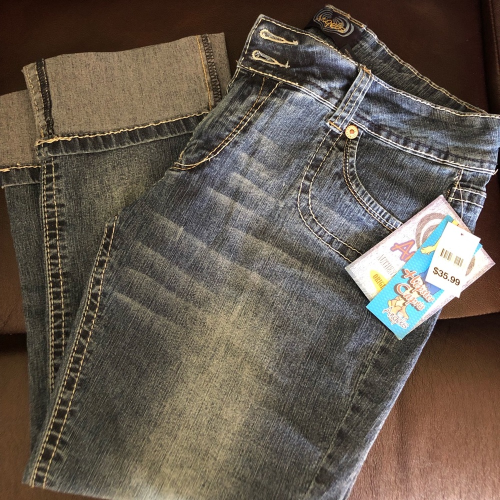 NWT Angels denim hipster capris